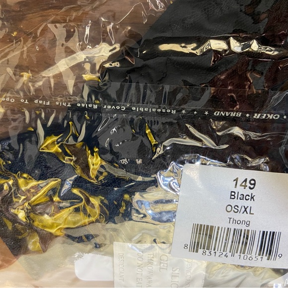 NWT Coquette 149 Black Thong - O/S XL - Picture 4 of 4